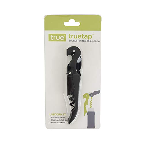 True TrueTap Double Hinged Waiter’s Corkscrew, Matte Black Wine Bottle Opener with Foil Cutter, Wine Key | The Storepaperoomates Retail Market - Fast Affordable Shopping