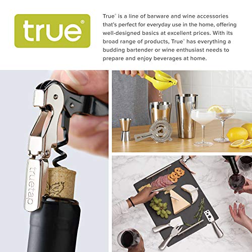 True TrueTap Double Hinged Waiter’s Corkscrew, Matte Black Wine Bottle Opener with Foil Cutter, Wine Key | The Storepaperoomates Retail Market - Fast Affordable Shopping