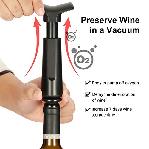 HTSTRAY Premium Wine Stopper – Professional Wine Vacuum Preserver | The Storepaperoomates Retail Market - Fast Affordable Shopping