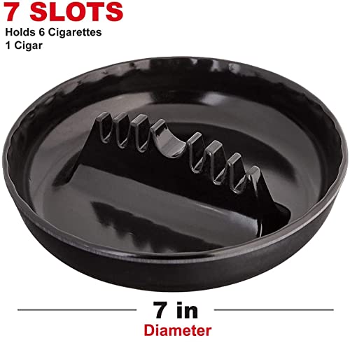 Ash Tray For Cigarettes & Cigar [4 Pack] Round Plastic Melamine Tabletop Ashtrays, Assorted Colors – For Indoor/Outdoor, Patio, Restaurant Style By Escest | The Storepaperoomates Retail Market - Fast Affordable Shopping