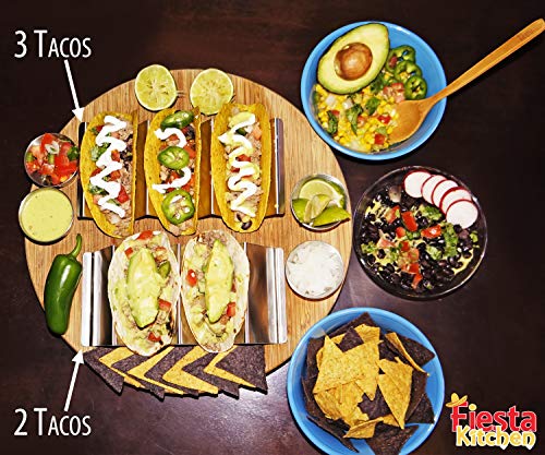 Taco Holder Stand – Set of 6 – Oven & Grill Safe Stainless Steel Taco Racks With Handles – Fill & Serve Tacos With Ease – Taco Trays by Fiesta Kitchen | The Storepaperoomates Retail Market - Fast Affordable Shopping
