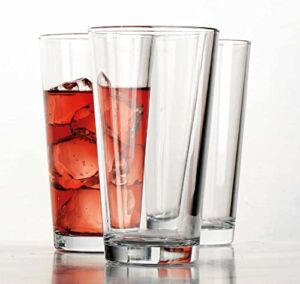 Drinking Glasses Set Of 10 Highball Glass Cups 17 Oz. By Home Essentials & Beyond – Beer Glasses, Water, Juice, Cocktails, Iced Tea, Bar Glasses. Dishwasher Safe.