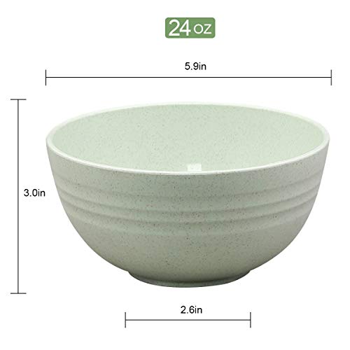 Unbreakable Cereal Bowls – 24 OZ Wheat Straw Fiber Lightweight Bowl Sets 8 – Dishwasher & Microwave Safe – for,Rice,Soup Bowls | The Storepaperoomates Retail Market - Fast Affordable Shopping