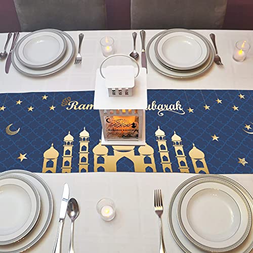 Ramadan Mubarak Table Runner Table Decorations – Ramadan Mosque Lantern Islamic Happy Ramadan Mubarak 2022 Party Supplies Decorations, 13.8×71 inches | The Storepaperoomates Retail Market - Fast Affordable Shopping