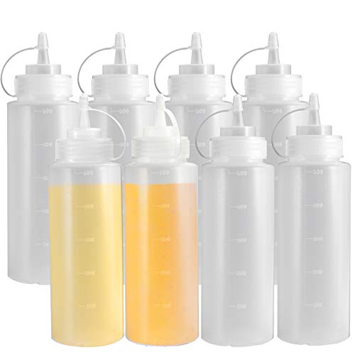 8 Pack Condiment Squeeze Bottles – OAMCEG 16 OZ Durable Plastic Squeeze Squirt Bottle with Discrete Measurements, for Ketchup, BBQ, Sauces, Syrup, Condiments, Dressings, Arts and Crafts – BPA Free | The Storepaperoomates Retail Market - Fast Affordable Shopping