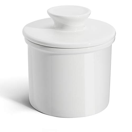Sweese Butter Dish – Butter Crock for Counter with Water Line for Spreadable Butter – French Butter Keeper with Lid – No More Hard Butter – White, No. 305.101 | The Storepaperoomates Retail Market - Fast Affordable Shopping