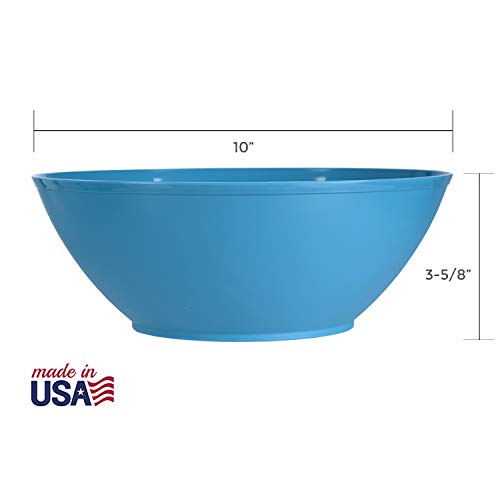 US Acrylic Fresco 10-inch Plastic Mixing and Serving Bowls | set of 6 in 3 Coastal Colors | The Storepaperoomates Retail Market - Fast Affordable Shopping