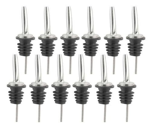 JBtek (12 Pack) Stainless Steel Classic Bottle Pourers w/Tapered Spout | The Storepaperoomates Retail Market - Fast Affordable Shopping