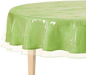 BNYD Clear Plastic Tablecloth Protector, Table Cloth Vinyl (70″ Round)