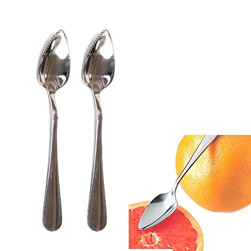 Set of 2 Grapefruit Spoons and 1 Grapefruit Knife, Stainless Steel, Serrated Edges | The Storepaperoomates Retail Market - Fast Affordable Shopping