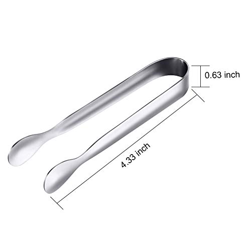 12 Pieces Sugar Tongs Ice Tongs Stainless Steel Mini Serving Tongs Appetizers Tongs Small Kitchen Tongs for Tea Party Coffee Bar Kitchen (Silver, 4.3 Inch) | The Storepaperoomates Retail Market - Fast Affordable Shopping