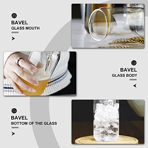 Large Beer glasses,20 oz Can Shaped Beer Glasses Set of 4,Elegant Shaped Drinking Glasses is Ideal Gift,Tumbler Beer Glasses Great for Any Drink and Any Occasion | The Storepaperoomates Retail Market - Fast Affordable Shopping
