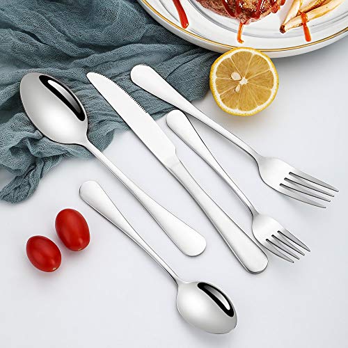 Silverware Set 20 Piece, Briout Flatware Set Service for 4 Stainless Steel Cutlery Set Include Upgraded Knife Spoon Fork Mirror Polished, Dishwasher Safe | The Storepaperoomates Retail Market - Fast Affordable Shopping