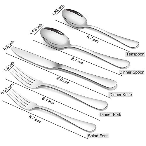 Silverware Set 20 Piece, Briout Flatware Set Service for 4 Stainless Steel Cutlery Set Include Upgraded Knife Spoon Fork Mirror Polished, Dishwasher Safe | The Storepaperoomates Retail Market - Fast Affordable Shopping