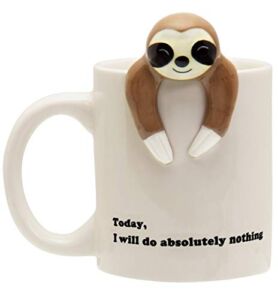 Funny Sloth Coffee Mug, Cute Sloth Gifts For Women and Men, White Elephant – Secret Santa – Birthday Gift