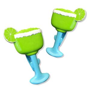 O2COOL Bocaclips – Beach Towel Clips for Beach Chairs, Patio and Pool Accessories – (Margarita) 2 Count