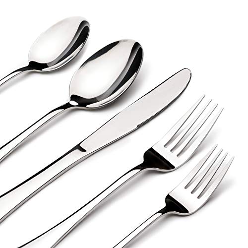 Acnusik Stainless Steel Flatware Service for 8, Utensils Cutlery Including Knife 40-Piece Silverware Set, Silver | The Storepaperoomates Retail Market - Fast Affordable Shopping