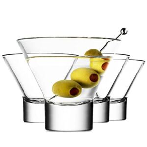 Godinger Martini Glasses, Cocktail Glasses, Italian Made Martini Glass – 8oz, Set of 4
