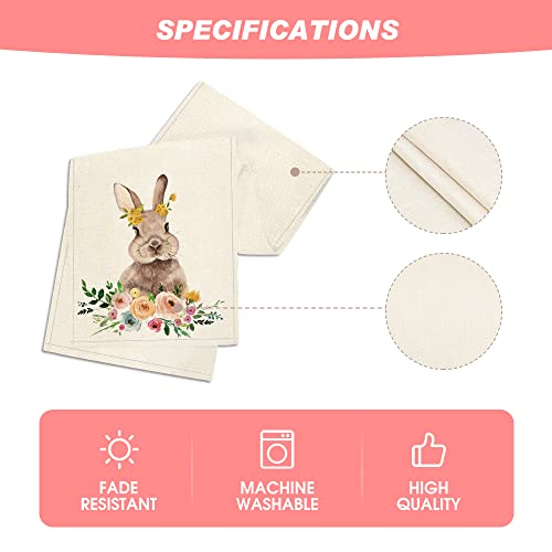 Artoid Mode Easter Bunny Easter Table Runner Off-White, Seasonal Spring Flowers Holiday Kitchen Dining Table Runner for Home Party Decor 13 x 72 Inch | The Storepaperoomates Retail Market - Fast Affordable Shopping