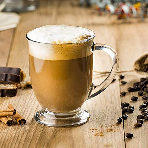 15oz/450ml Glass Coffee Mugs Clear Coffee Cups with Handles perfect for Latte, Cappuccino, Espresso Coffee, Tea and Hot Beverages, Set of 6 | The Storepaperoomates Retail Market - Fast Affordable Shopping