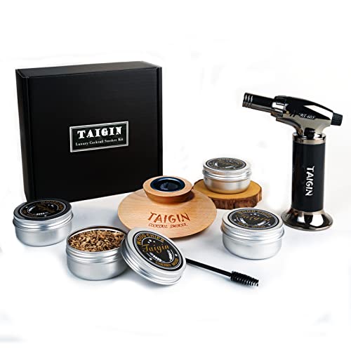 Cocktail Smoker Kit with Torch, Four Kinds of Wood Smoker Chips for Whiskey and Bourbon. Infuse Cocktails, Wine, Whiskey, Cheese, Salad and Meats. for Your Friends, Husband, Dad.（No Butane） | The Storepaperoomates Retail Market - Fast Affordable Shopping