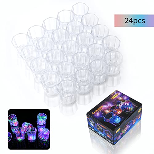 24 PCS Light Up Shot Glasses for Party Favors Adults Guests Kids Party Cups Led Shot Glasses Glow in the Dark Party Supplies Birthday Shot Glass Glowing Party Cups for Night Club,Christmas,Halloween | The Storepaperoomates Retail Market - Fast Affordable Shopping