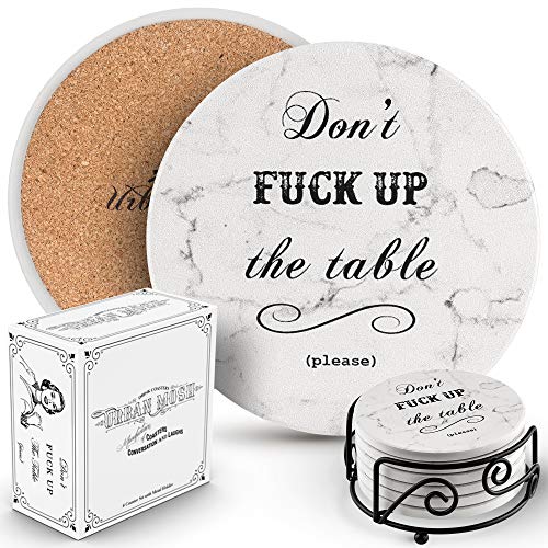 Funny Drink Coasters – Home Decor Gifts Housewarming Gift, House Decor Coasters for Coffee Table Decor, House Warming Gifts New Home Couple, Decorations for Living Room Decor New Home Gift for Home | The Storepaperoomates Retail Market - Fast Affordable Shopping