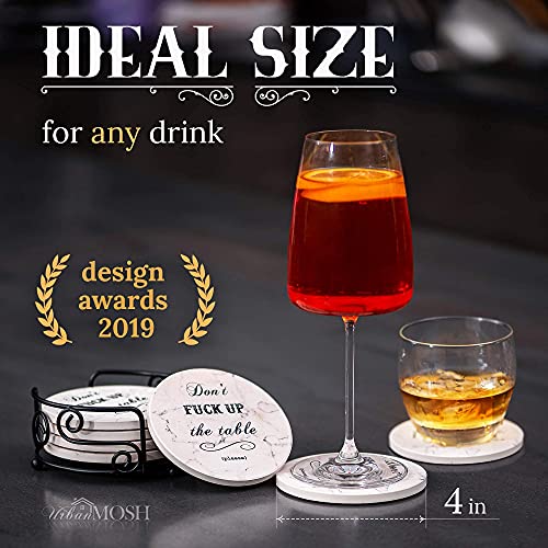 Funny Drink Coasters – Home Decor Gifts Housewarming Gift, House Decor Coasters for Coffee Table Decor, House Warming Gifts New Home Couple, Decorations for Living Room Decor New Home Gift for Home | The Storepaperoomates Retail Market - Fast Affordable Shopping