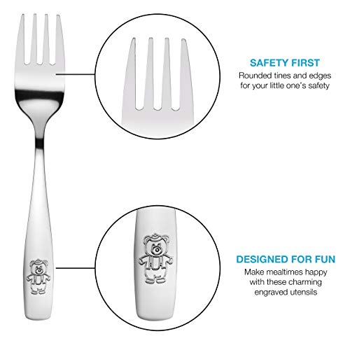 9 Piece Stainless Steel Kids Forks, Kids Cutlery, Child and Toddler Safe Flatware, Kids Silverware, Kids Utensil Set, Includes A Total of 9 Forks for Great Convenience, Ideal for Home and Preschools | The Storepaperoomates Retail Market - Fast Affordable Shopping