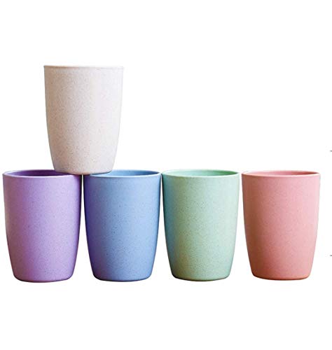 Choary Eco-friendly Unbreakable Reusable Drinking Cup for Adult(12 OZ), Wheat Straw Glasses Healthy Tumbler Set 5-Multicolor, Dishwasher Safe | The Storepaperoomates Retail Market - Fast Affordable Shopping