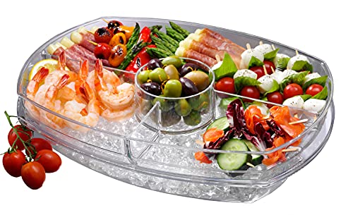 Prodyne SB-5 Flip-Lid Appetizers On Ice, 15″, Clear | The Storepaperoomates Retail Market - Fast Affordable Shopping