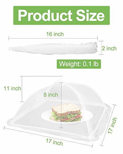 Lauon Food Cover Mesh Food Tent, 17″x17″, 6 Pack, White Nylon Covers, Pop-Up Umbrella Screen Tents, Patio Bug Net for Outdoor Camping, Picnics, Parties, BBQ, Collapsible and Reusable… | The Storepaperoomates Retail Market - Fast Affordable Shopping