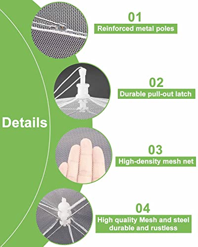 Lauon Food Cover Mesh Food Tent, 17″x17″, 6 Pack, White Nylon Covers, Pop-Up Umbrella Screen Tents, Patio Bug Net for Outdoor Camping, Picnics, Parties, BBQ, Collapsible and Reusable… | The Storepaperoomates Retail Market - Fast Affordable Shopping