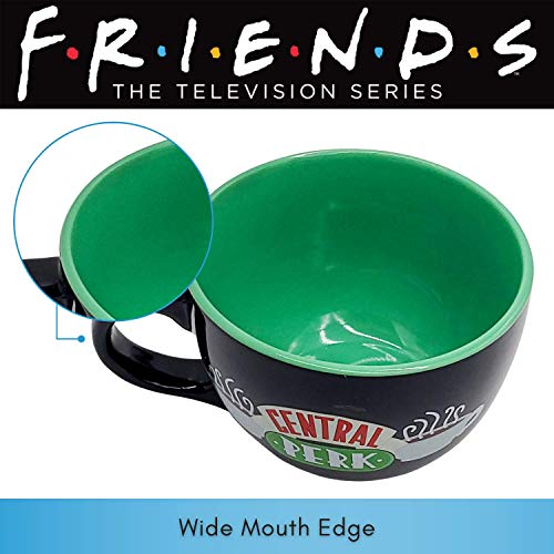 Silver Buffalo FRIENDS Central Perk Black Ceramic Mug Oversized for Coffee, Soup, 24 Ounces | The Storepaperoomates Retail Market - Fast Affordable Shopping