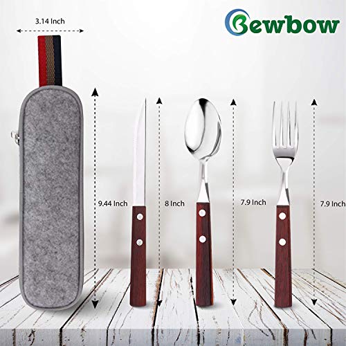PREMIUM QUALITY Stainless Steel travel utensils with case, Healthy & Eco-Friendly 3pc Full Size Fork, Spoon, Portable Utensils Set with Case, reusable utensils with case | The Storepaperoomates Retail Market - Fast Affordable Shopping