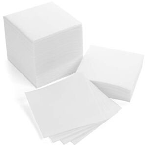 AH AMERICAN HOMESTEAD Cocktail Napkins-Disposable Beverage/Bar Napkins-White Linen-Like Square Napkins-Eco-Friendly & Compostable-Everyday Use, Party or Wedding 4.75inch x 4.75inch (100 Count, White)