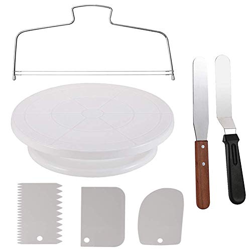 Cake Decorating Turntable,Cake Decorating Supplies With Decorating Comb/Icing Smoother(3pcs),2 Icing Spatula With Sided & Angled … | The Storepaperoomates Retail Market - Fast Affordable Shopping