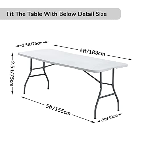 Pzzpzs Spandex Table Cover Fitted Rectangle 6FT Folding Tables Stretchable Fabric Lycra Tablecloth for Wedding, White | The Storepaperoomates Retail Market - Fast Affordable Shopping