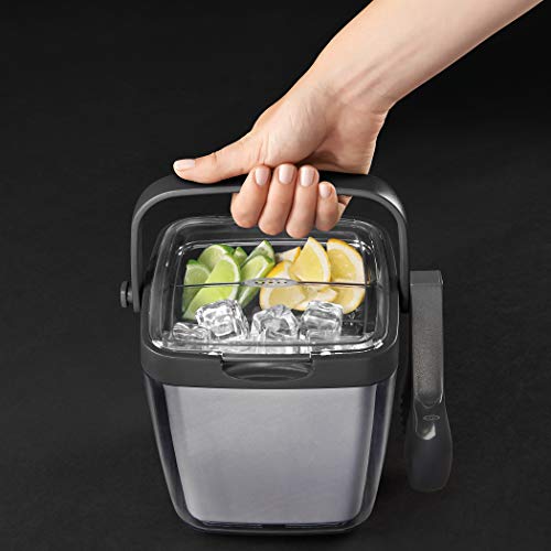OXO Good Grips Double Wall Ice Bucket with Tongs and Garnish Tray,Gray | The Storepaperoomates Retail Market - Fast Affordable Shopping