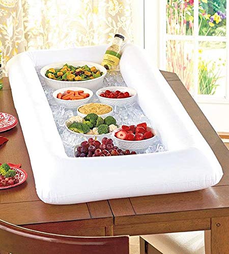 3PCS Inflatable Serving Bar, Buffet Cooler with Drain Plug – Salad Picnic Ice Food Server – Luau Pool Hawaiian Party Supplies with a Hand Pump | The Storepaperoomates Retail Market - Fast Affordable Shopping