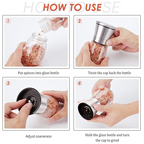 Ebaco Original Stainless Steel Salt or Pepper Grinder – Top Spice Mill with Ceramic Blades , Brushed Stainless Steel and Adjustable Coarseness By Pepper Grinder （Single Package） | The Storepaperoomates Retail Market - Fast Affordable Shopping