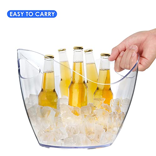 Ice Bucket Wine Bucket，Clear Acrylic 4 Liter Plastic Tub for Drinks and Parties, Food Grade, Perfect for Wine, Champagne or Beer Bottles | The Storepaperoomates Retail Market - Fast Affordable Shopping