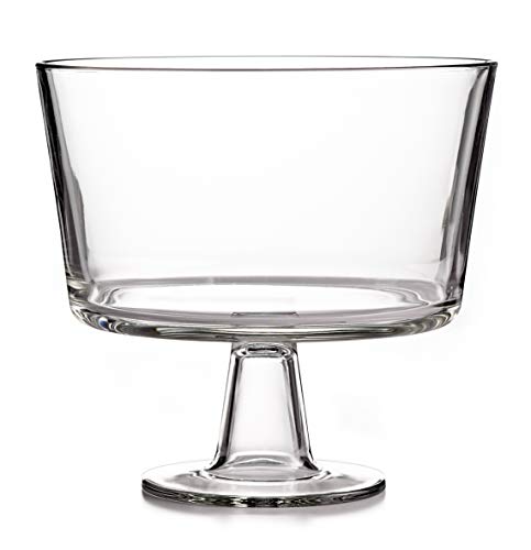 Royalty Art European Trifle Bowl with Pedestal, Round Dessert Display Stand for Laying Cakes, Pastries or Baked Goods, Modern Design with Crystal-Clear Glass, X Quart | The Storepaperoomates Retail Market - Fast Affordable Shopping