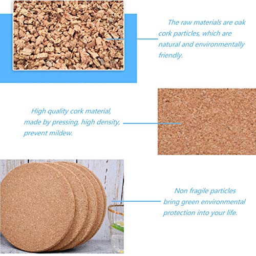 12 Pcs Cork Coaster for Drink , Absorbent Heat Resistant Reusable Tea or Coffee Coaster, Blank Coasters for Crafts,Warm Gifts Cork Coasters for Relatives and Friends. | The Storepaperoomates Retail Market - Fast Affordable Shopping