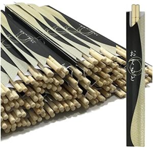 Albino Monkey 200 Round Separated Disposable Chopsticks | Best for Sushi | Bamboo Wooden Chinese Chop sticks – Bamboo Chopstick Bulk – Disposable Utensils Premium Quality – (100 Pairs)