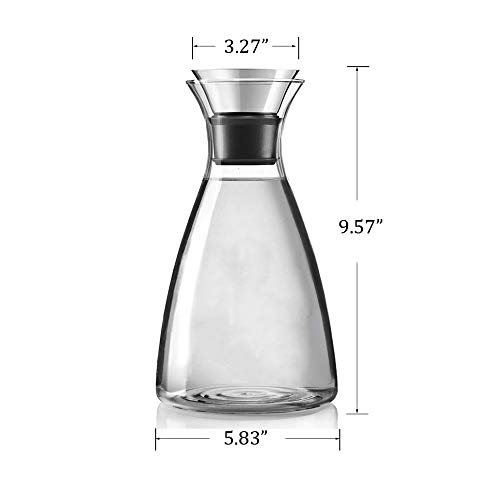 Artcome 55 Oz Heat Resistant Borosilicate Water Carafe Glass Pitcher with Stainless Steel Flow Lid | The Storepaperoomates Retail Market - Fast Affordable Shopping