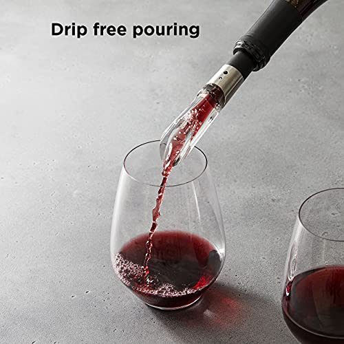 Rabbit Wine Aerator and Pourer, 1.1 x 1.1 x 5.2 inches, Clear/Stainless Steel | The Storepaperoomates Retail Market - Fast Affordable Shopping