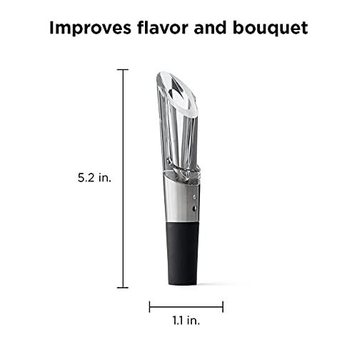 Rabbit Wine Aerator and Pourer, 1.1 x 1.1 x 5.2 inches, Clear/Stainless Steel | The Storepaperoomates Retail Market - Fast Affordable Shopping