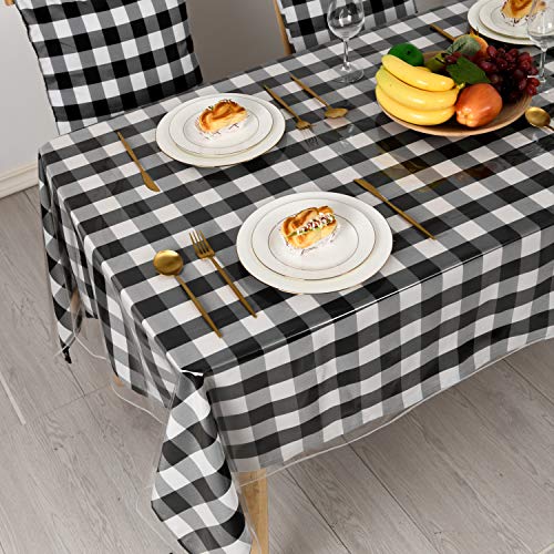 Hiasan Clear Plastic Tablecloth Rectangle – 100% Waterproof Oilproof Stain Resistant Wipeable Transparant Vinyl Table Cloth Protector, 54 x 80 Inch | The Storepaperoomates Retail Market - Fast Affordable Shopping