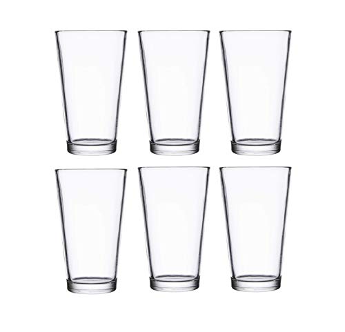 Classic Premium Beer Pint Glasses 16 Ounce – Set Of 6 Highball Cocktail Mixing Glass – Perfect for Cold Beverages, Soda, Water – Used in Bar, Restaurant, Pub | The Storepaperoomates Retail Market - Fast Affordable Shopping